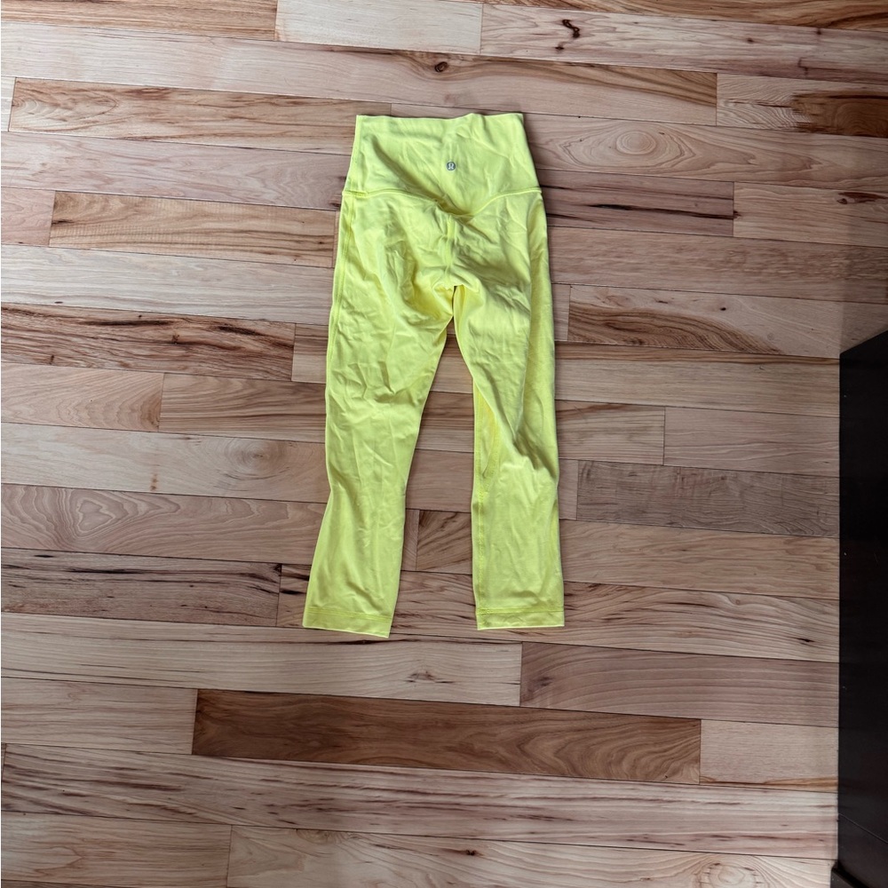 Lululemon Athletica Yellow Leggings for Active Performance